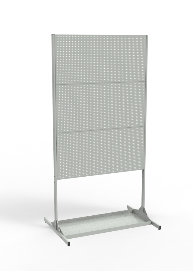 Фото - стенд перфорированный 3 экрана стационарный с лотком сп-3-лт