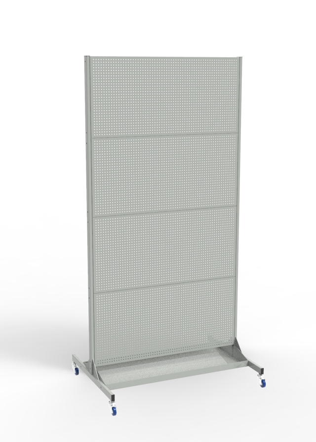 Фото - экран сварщика 4 панели на колёсах с лотком эс-4-к-лт