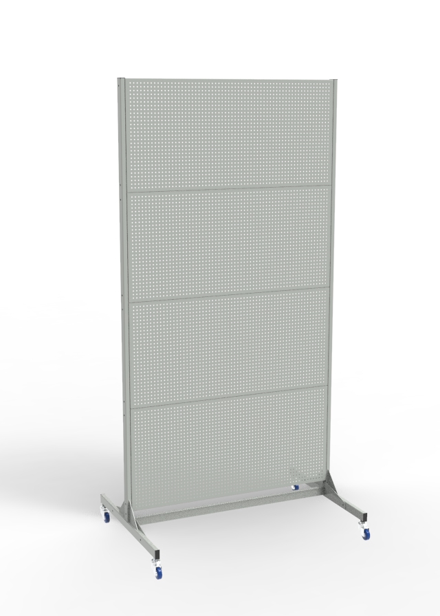 Фото - экран сварщика 4 панели на колёсах с перемычкой эс-4-к