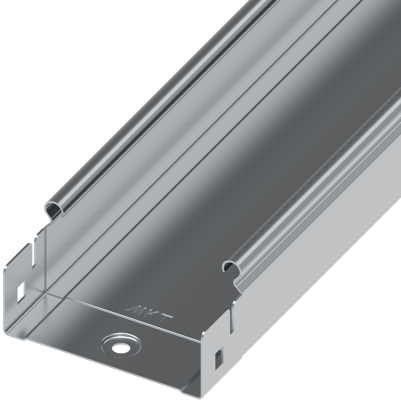 Лоток неперфорированный 80х600х3000 мм, толщина 1,2 мм, горячий цинк